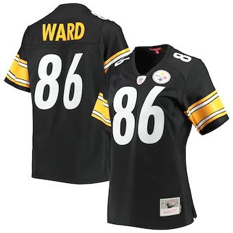 womens mitchell and ness hines ward black pittsburgh steele